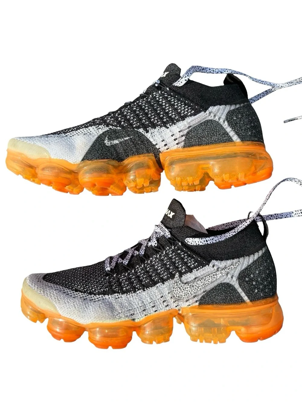Nike Air VaporMax Flyknit 2 Safari Men’s 7.5 Multicolor Sneakers Mango Oreo